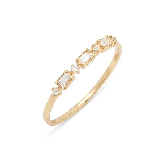 pierścionki złote Złoty pierścionek obrączka ozdobiona cyrkoniami- srebro 925 pozłacane