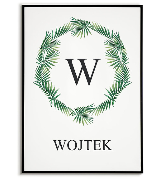 plakaty Plakat METRYCZKA z imieniem dziecka LITERKA