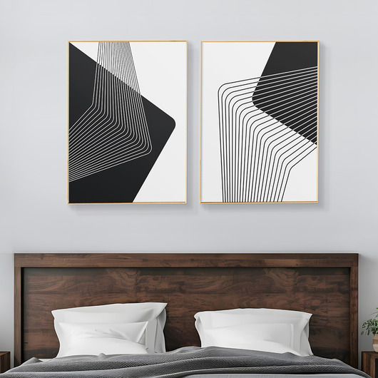 plakaty Czarno-białe plakaty geometryczne, minimalistyczne, do salonu, sypialni.