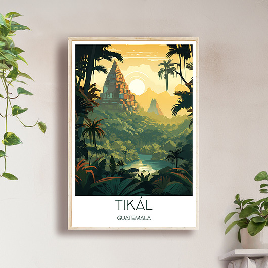 plakaty Gwatemala - Tikal - Plakat, pamiątka dla podróżnika