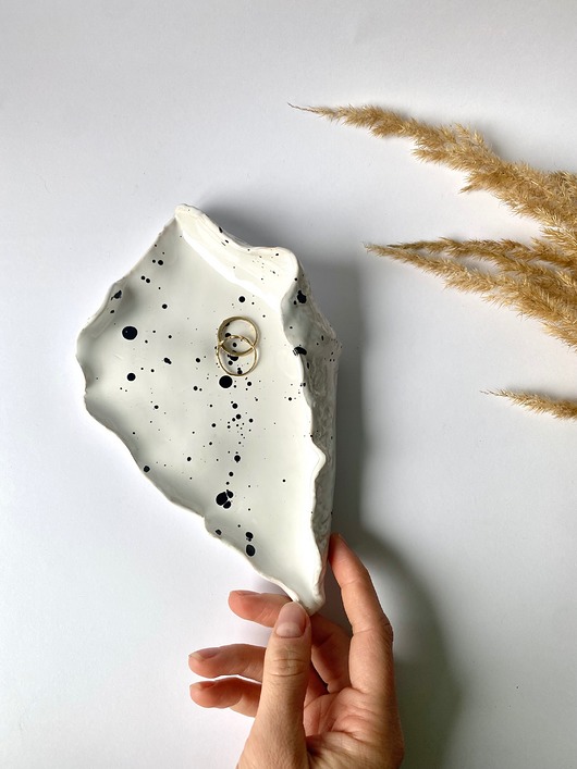 pojemniki na biżuterię Ceramiczna Muszla Dalmatyńczyk