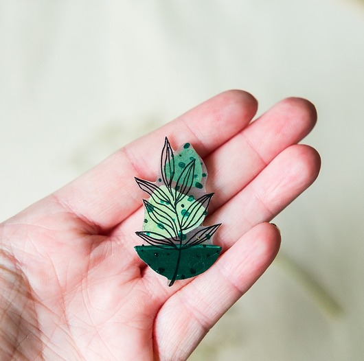 przypinki Przypinka minimalizm  flora