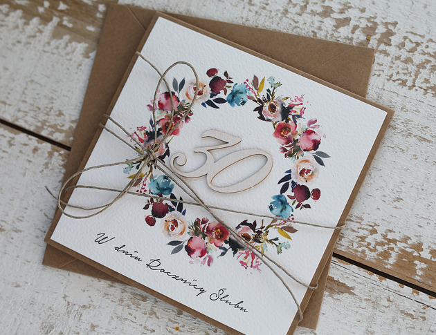 kartki scrapbooking Kartka na 30. rocznicę ślubu