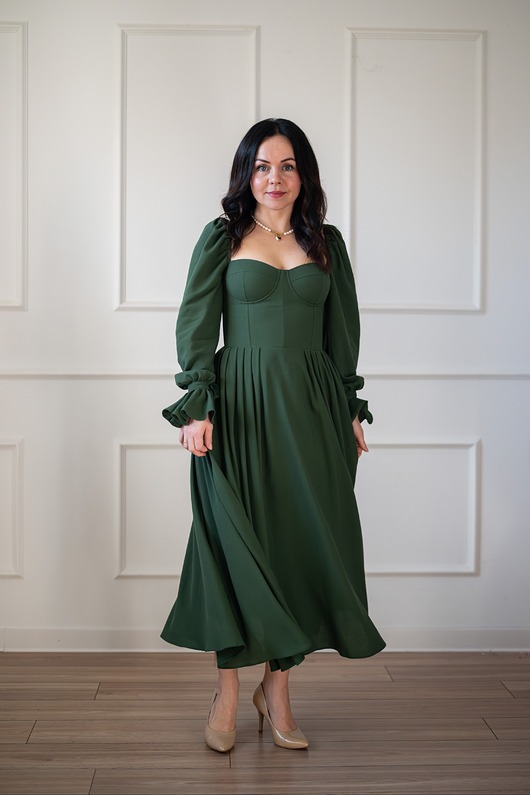 sukienki midi damskie Sukienka Eliza zielona