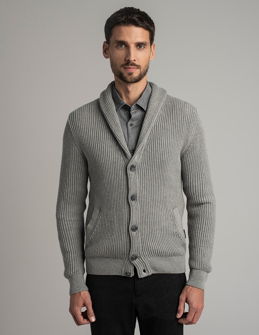 swetry męskie Sweter kardigan magnano vn szary