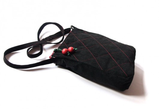 torebka midi - black&cherry- elfagado