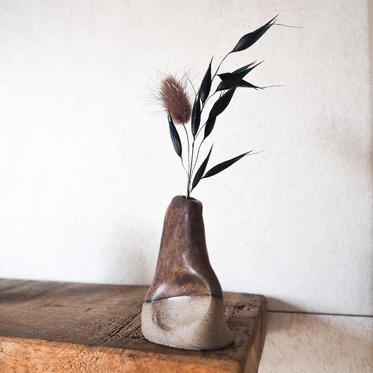 wazony Mały wazonik szaro-brązowy