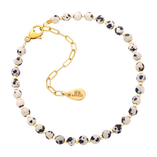 bransoletki z kamieni naturalnych Bransoletka z kamieni naturalnych - jaspis dalmatyński "dalmatyńczyk"