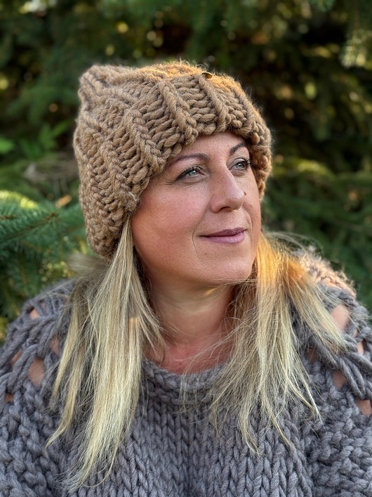 czapki damskie Beanie handmade