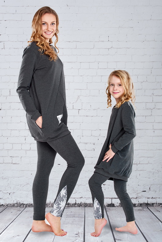LEGGINSY ELEGANCE damskie - GRAFIT Lillow