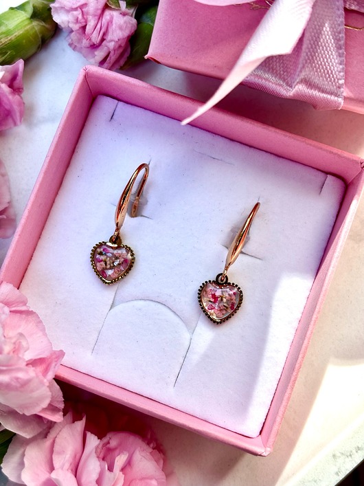 kolczyki - inne Kolczyki różowo-biała wiosna