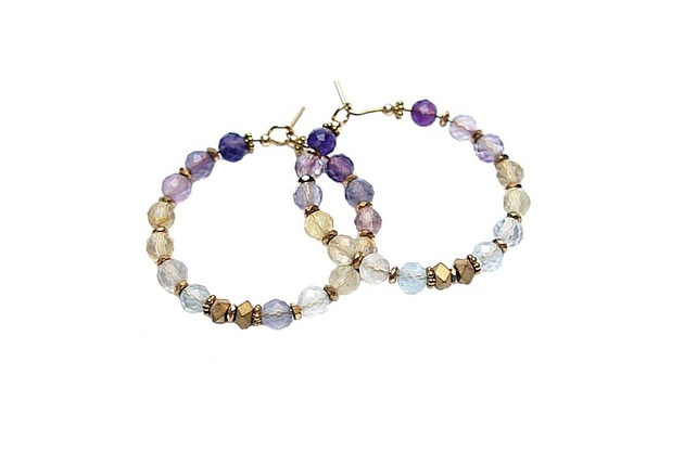 kolczyki z kamieniami Kolczyki Alloys Collection Wianki /Fluoryt/ vol. 2 