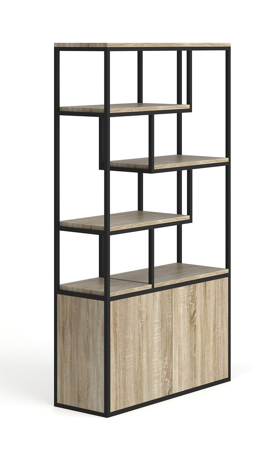 regały i półki Regał dębowy-ARMARIUM-2-100X35X180