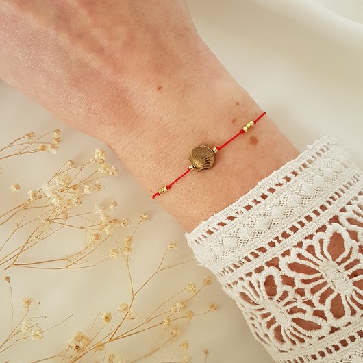 bransoletka z muszelką LEI handmade 