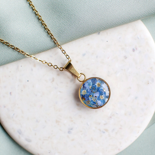 wisiory Wisiorek z niezapominajkami