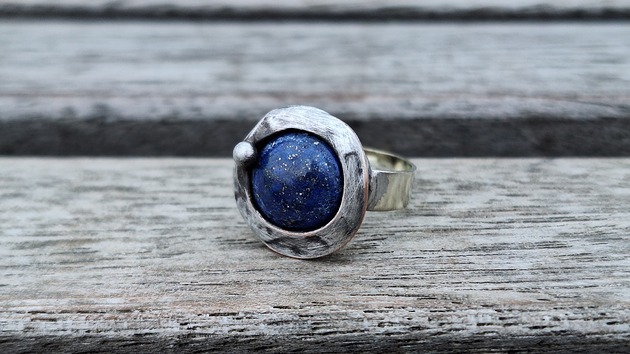 pierścionki - różne Lapis lazuli - pierścionek regulowany