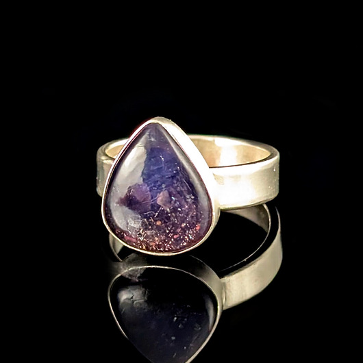 pierścionki srebrne Pierścionek olit ze słonecznym refleksem