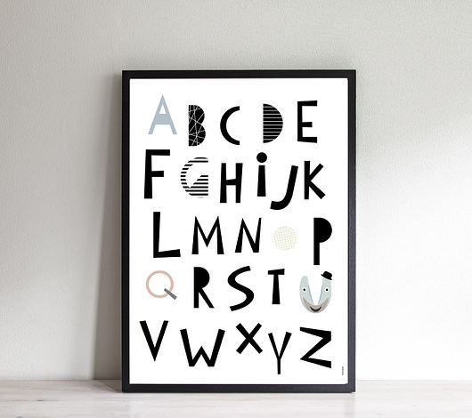 Plakat ALFABET 50x70cm HI LITTLE