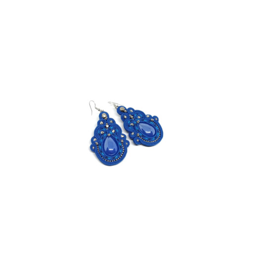 kolczyki soutache Kobaltowe kolczyki sutasz - kolekcja Thalia