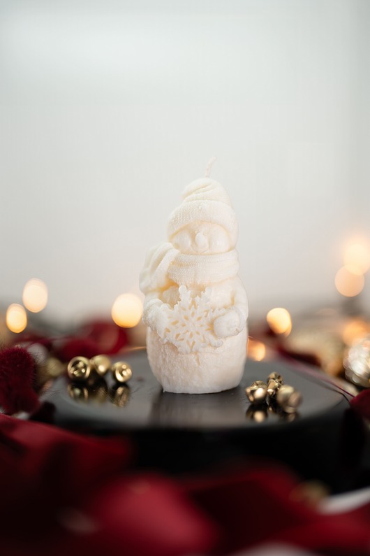 świeczniki i świece Świeca sojowa Snowman