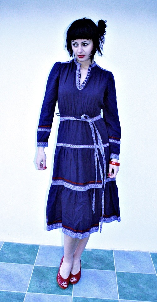 Granatowa sukienka Mademoiselle Patrini