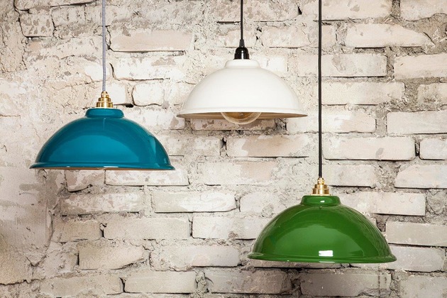 lampy wiszące Lampa emaliowana Big Loft (oprawka bakelitowa)