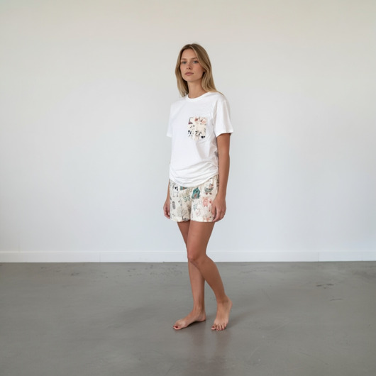 piżamy damskie Piżama Unisex bawełniana w wieś