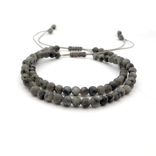 komplet biżuterii Matowe kamienie norweskie Komplet bransoletek