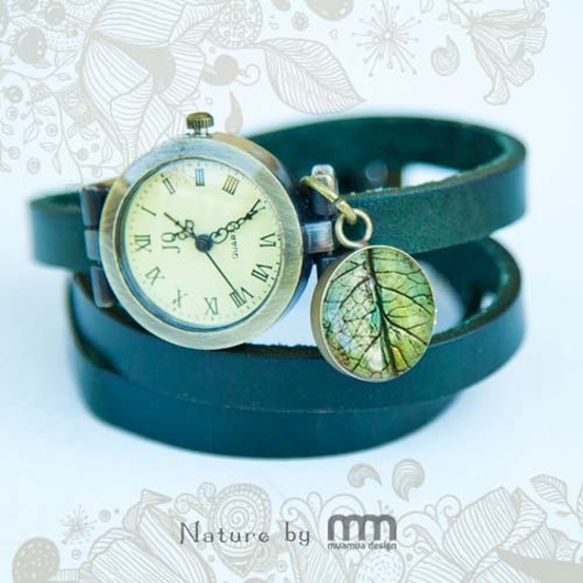 Green Leaf zegarek muamua design