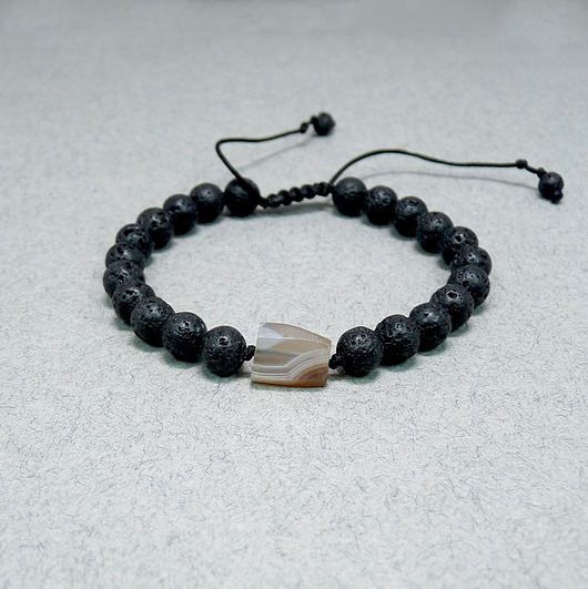 bransoletki z kamieni naturalnych W paski bransoletka z agatem