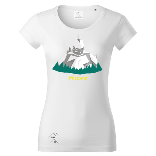t-shirt damskie Giewont grafika by Szymon Rabiasz white