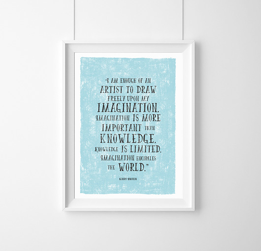 PLAKAT–ALBERT EINSTEIN "imagination..." - A3 wejustlikeprints