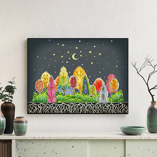 grafiki i ilustracje Las A3