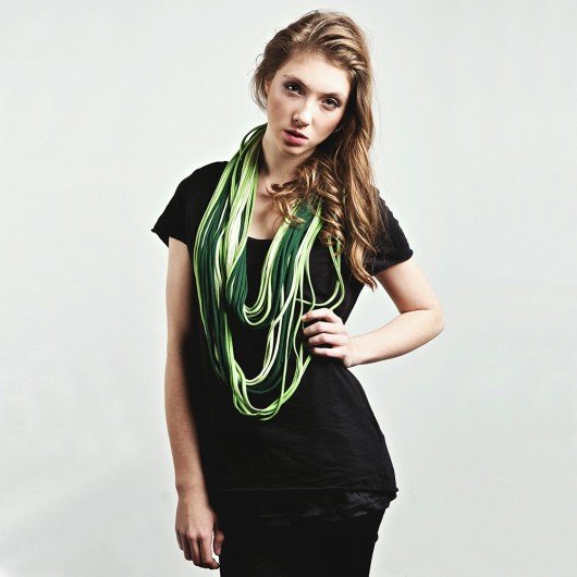 Zamotka Dzianinowy Naszyjnik ULTRAMARINE GREEN CADOaccessories