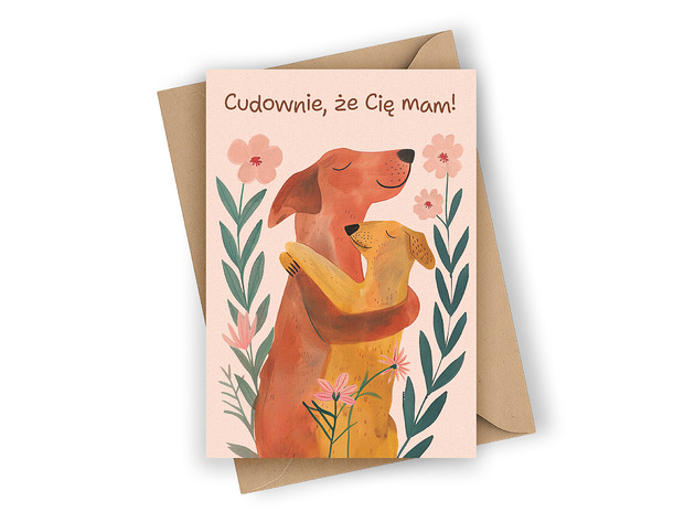 kartki okolicznościowe - wydruki Kartka okolicznościowa- Cudownie, że Cię mam!