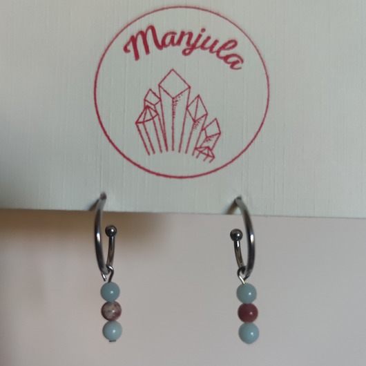 kolczyki z kamieniami Kolczyki z amazonitem