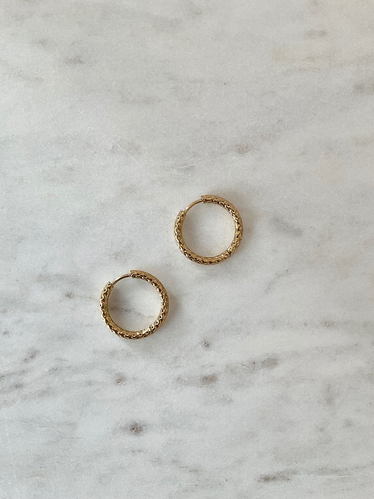 kolczyki pozłacane Kolczyki pozłacane karbowane koła vintage