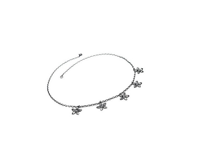 wisiory Choker silver flower - naszyjnik