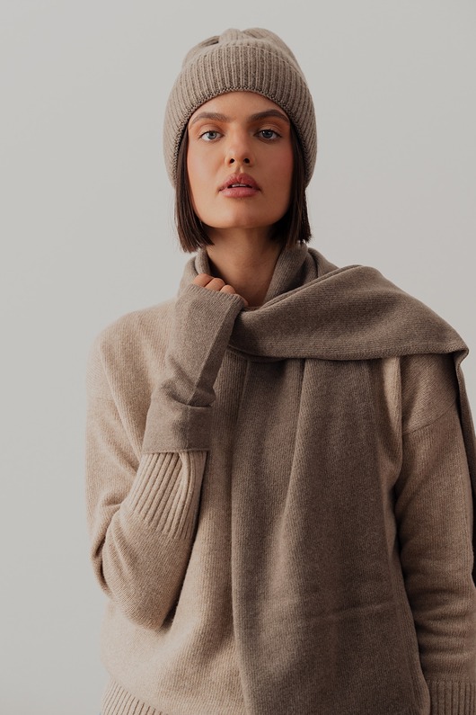 rękawiczki damskie Mitenki Merino & cashmere taupe