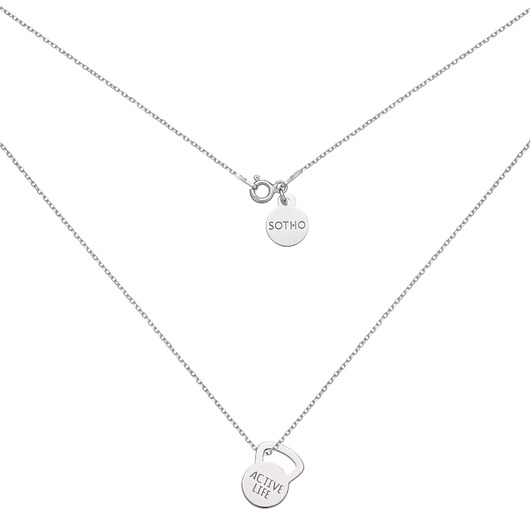 srebrne naszyjniki Srebrny naszyjnik kettlebell ACTIVE LIFE