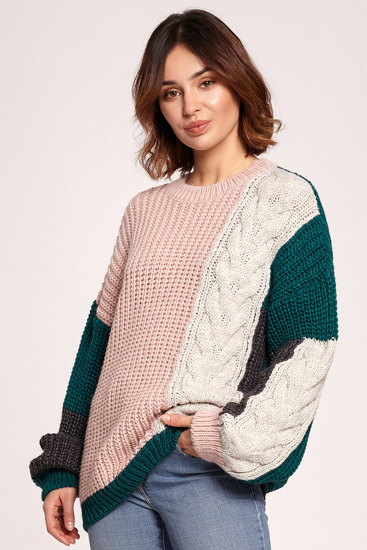 Sweter wielokolorowy-model 4(BK-066) Be