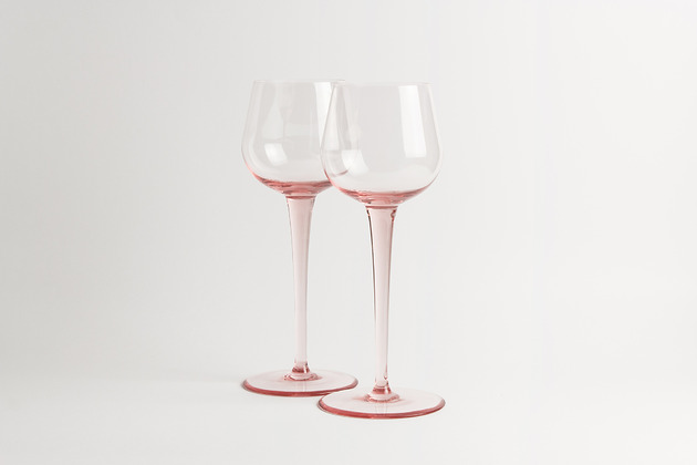 szklanki i kieliszki Kieliszek na wino czerwone Classic - różowy