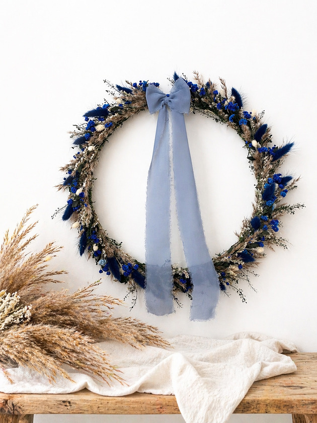 wianki Wianek boho niebieski