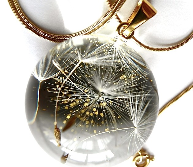 Naszyjnk z nasionkami wiosennych dmuchawców Grol Jewellery