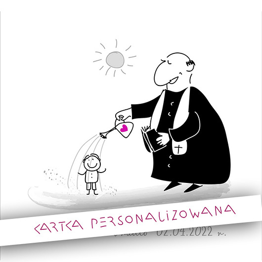 kartki okolicznościowe - wydruki Chrzest Adasia kartka personalizowana