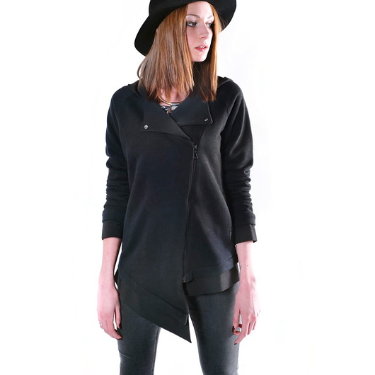 Bluza FIO ASYMETRYCZNA-CZARNY Pracownia FIO