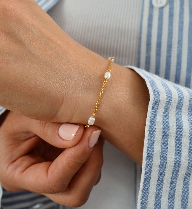 bransoletki z kamieni naturalnych Bransoletka z perełkami