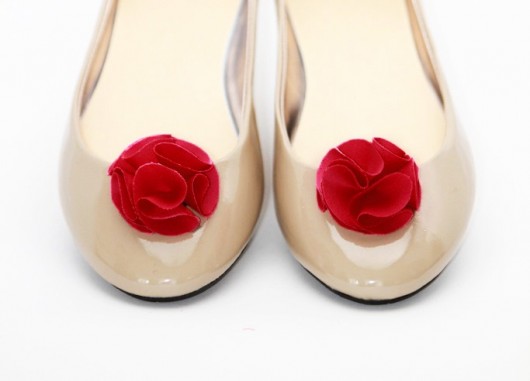 Cotton Flower - Raspberry - klipsy do butów HowDoILook