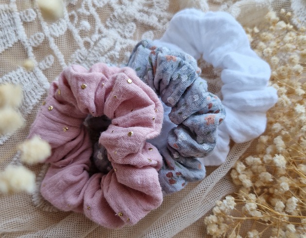 gumki do włosów Zestaw 3 scrunchie