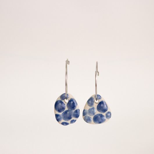kolczyki ceramiczne Kolczyki ceramiczne plamki blue
